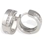 Goldmaid Damen-Creolen 925 Sterlingsilber 14 Zirkonia Co O3099S