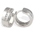 Goldmaid Damen-Creolen 925 Sterlingsilber 14 Zirkonia Co O3099S