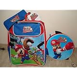 Mario Super Sluggers Backpack with Mario Lunch box... by