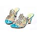 Carol Shoes New Summer Rhinestone Womens High Heel Open Toe Sandal Slippers