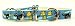 Designer Dog Collar - Maving Waves Dog Martingale Collar - Blue - Medium - Made in USA