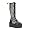 CREEPER-812, 3 1/4" Platform Creeper Boot Black Pu/ Cheetah Size 6