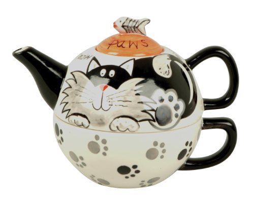 "Price & Kensington Tea-For-One, Paws for Tea Cat Design" "Price & Kensington Tea-For-One, Paws for Tea Cat Design"