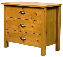 Venture Horizon 3 Drawer Beadboard Chest Pine 3027