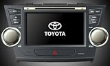 OEM Replacement DVD 8" Touchscreen GPS Navigation Unit For Toyota Highlander 2009/2010/2011/2012 With Radio (AM/FM),iPod Interface,Bluetooth Hands Free,USB, AUX Input,US  Canada Map,Plug  Play Installation