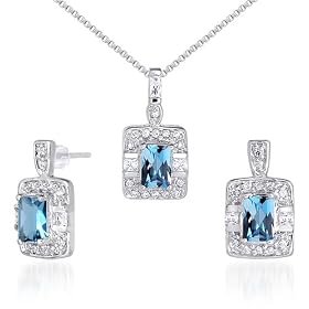 Designed just for You!! 2.00 carats Radiant Cut London Blue Topaz Pendant... by Peora