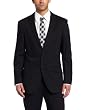 Kenneth Cole New York Mens Black Solid Suit Separate Coat
