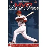 Professionally Framed St Louis Cardinals David Freese 2011 World Series MVP Sports Poster Print - 22x34 with RichAndFramous Black Wood Frame