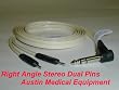 1/4 " Right Angle Stereo Dual Pins 72" Black Lead Wire Replacement Cords - by AME