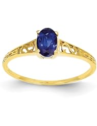 14k Yellow gold September Birthstone Ring