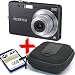 Fuji J10 Digital Camera 8.2MP Zoom Black +Hard Case +1GB SD