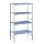 Tournus PLH0890 Commercial Anodized Aluminum Shelving Unit with Four Shelves, 22" Width x 69" Height, 35-5/128" Length