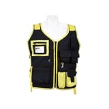 Buy 3A Safety SME-S2350 High Visibility Mesh Vest with Velcro, Black with Yellow,... by 3A Safety