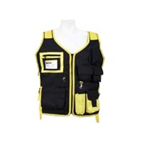 3A Safety SME-S2350 High Visibility Mesh Vest with Velcro, Black with Yellow, Large/X-Large