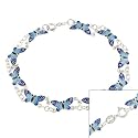 Sterling Silver with Enamel butterfly Bracelet