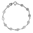 Sterling Silver Mini Tennis Racquet Linked Bracelet
