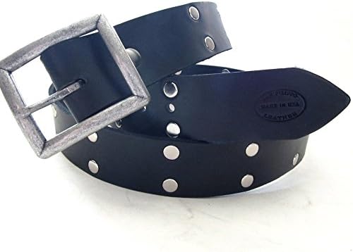 Black Leather and Rivets Belt