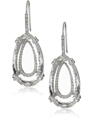 Suzanne Kalan "Vitrine" Pear White Topaz and Diamond Earrings