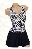 Niki Wior Skirted 1 Piece Zebra Print Swimsuit RETAIL VALUE $112