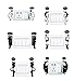 Bling2Bling DIY Fluorescent Wall Sticker Fashionable Living Room/Bedroom Wall Decals Romantic Lovers in London Bridge
