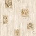 The Wallpaper Company 10 In.H x 8 In.W Beige Leaf Script Wallpaper Sample WC1281811S