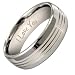New Mens Titanium Ring 8mm Wide Brand New. Engraved with I Love You on the inside of the Ring Available in Most Sizes Click Through to see other Sizes Comes in a Quality Velvet Gift Box