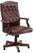 Burgundy Leather Executive Swivel Chair