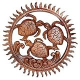 Wood relief panel, 'Baby Turtles'