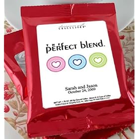 Personalized Heart Theme Coffee Favors, Red Bag - (4 designs available)