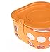 Lifefactory 4-Cup Glass Food Storage with Silicone Sleeve, Orange