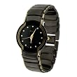 Geneva Platinum Men's Black Steel Watch