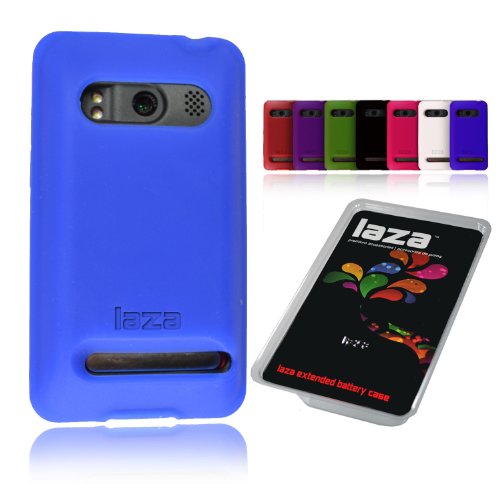 Laza Sprint HTC Evo 4G Extended Battery Silicone Case Blue
