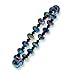 1928 Aurora Borealis Black Crystal Beaded Stretch