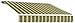 Awntech 8-Feet Galveston Semi-Cassette Manual Retractable Awning, 84-Inch Projection, Olive/Alpine/Tan