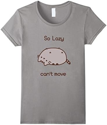 Women's Men's So Lazy Funny Cat Shirts XL Slate