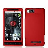 Red Rubberized Snap-On Hard Skin Case Cover for For Motorola Droid X2 MB870 ....