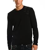 Woven Trim Logo Crew Top
