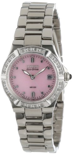 Citizen Women’s EW0890-58X Eco-Drive Riva Diamond Accented Stainless Steel Watch