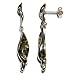 Certified Genuine Green Amber and Sterling Silver Stud Charming Earrings