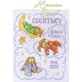 Counted Cross Stitch Kit - Heaven Sent Birth Announcement