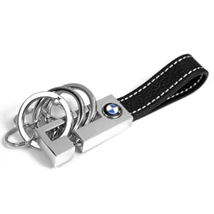 Amazon.com: BMW 3 Ring Leather Key Chain: Automotive