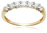 14k Yellow Gold 7-Stone Shared-Prong Diamond Ring (1/2 cttw, I-J Color, I1-I2 Clarity), Size 7
