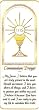 12 Mini-Bookmark Remembrances with Chalice and Communion Prayer in English, 2.25" x 6"