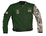 Power Trip Alpha Mens Textile Motorcycle Jacket Moss Green/Black/Sand Camo Large L
