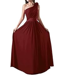 One Shoulder Chiffon Evening Dress/Bridesmaid Dress/Prom Dress/Party Dress  With a Ribbon 