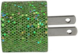 Candy Cables Android Green Glitter Cell Phone Cable + Wall Charger Sync / Charging Set
