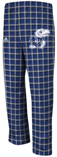 adidas Kansas Jayhawks Royal Blue Tailgate Flannel Pajama Pants (Large)