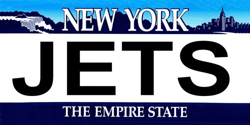 LP-2053 New York State Background License Plates - Jets