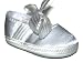 White Satin Baby Infant Christening Wedding Crib Shoes
