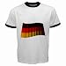 Men's Customized FLAG GERMAN GERMANY ICON BANNER 100% Cotton White Ringer T-shirt